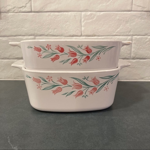 Corningware Rosemarie 1L A-1-B & 1.5L A-15L casserole dish set vintage - Picture 2 of 14